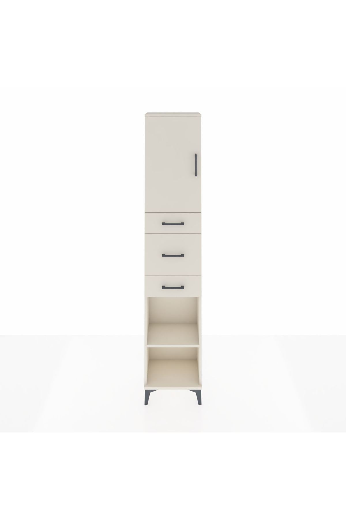 Arges Dolap 3 Raflı 3 Çekmeceli Tek Kapaklı 44x30x221 - S28M223V1A