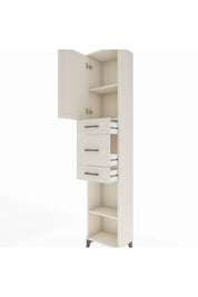 Arges Dolap 3 Raflı 3 Çekmeceli Tek Kapaklı 44x30x221 - S28M223V1A
