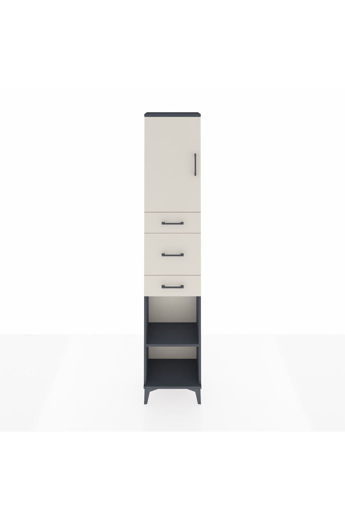 Arges Dolap 3 Raflı 3 Çekmeceli Tek Kapaklı 44x30x221 - S28M223V4A
