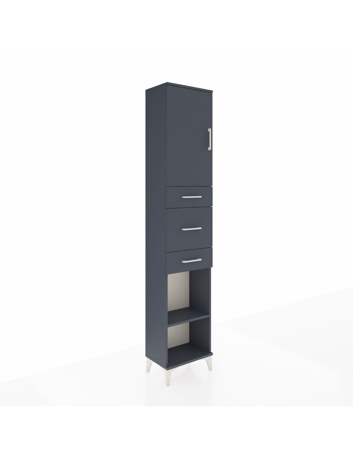 Arges Dolap 3 Raflı 3 Çekmeceli Tek Kapaklı 44x30x221 - S28M223V5A