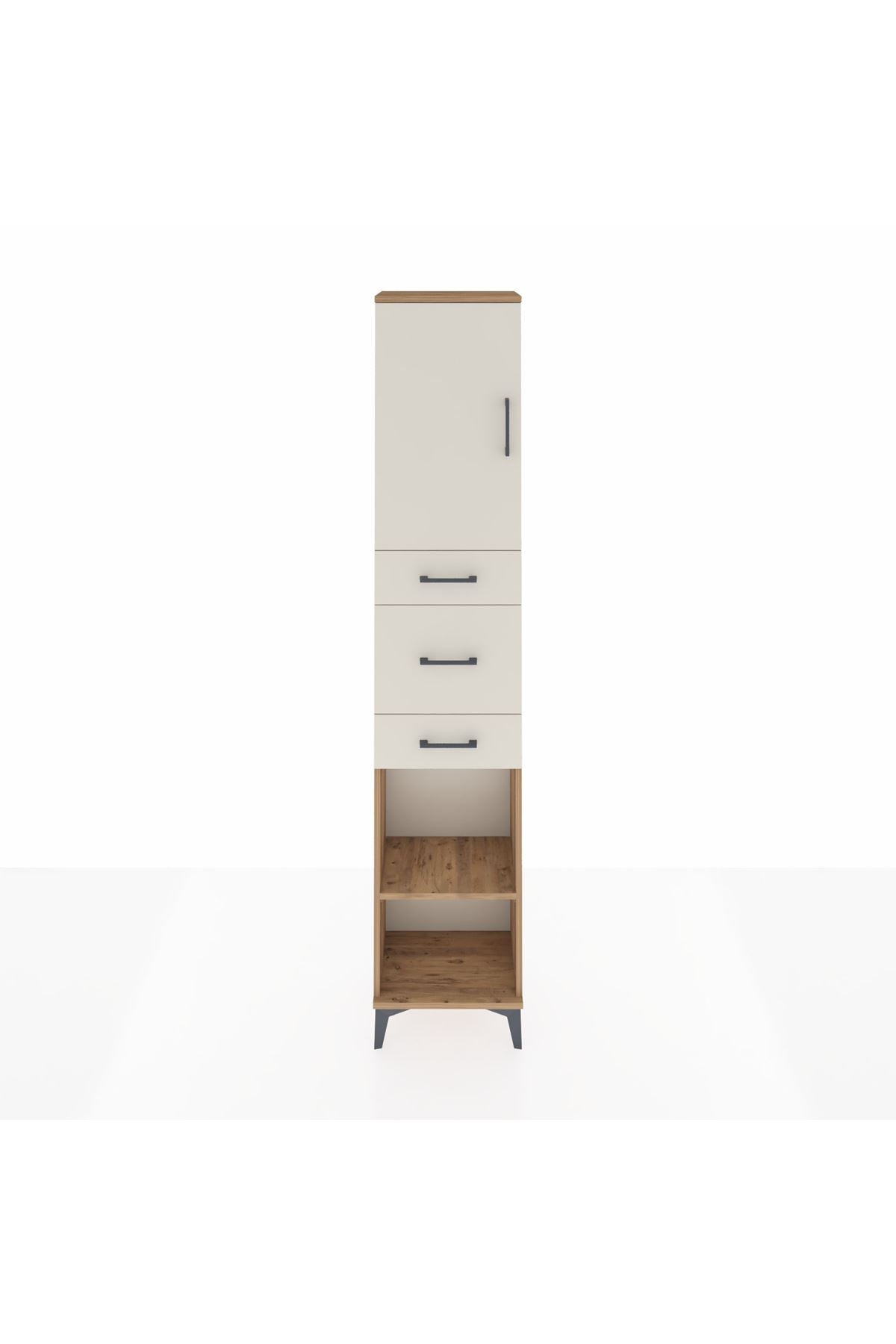 Arges Dolap 3 Raflı 3 Çekmeceli Tek Kapaklı 44x30x221 - S28M223V7A