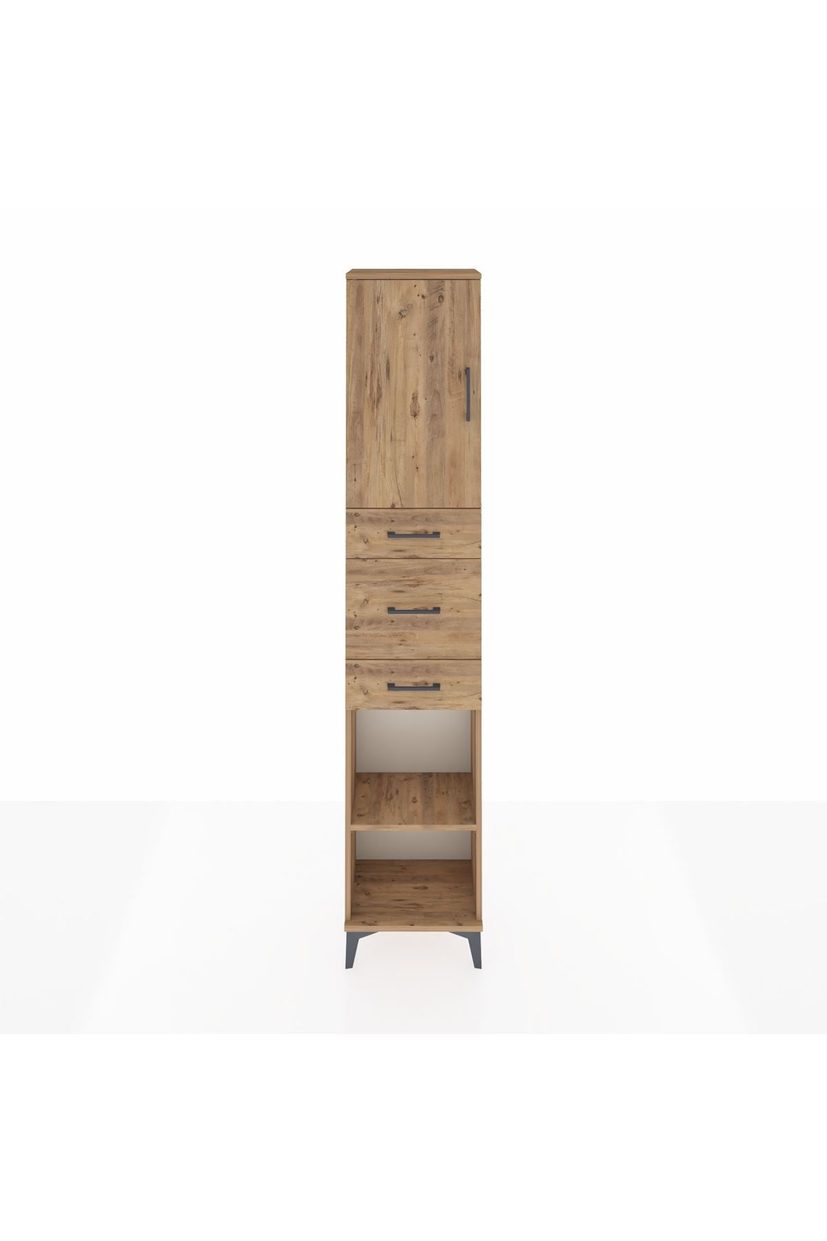 Arges Dolap 3 Raflı 3 Çekmeceli Tek Kapaklı 44x30x221 - S28M223V9A