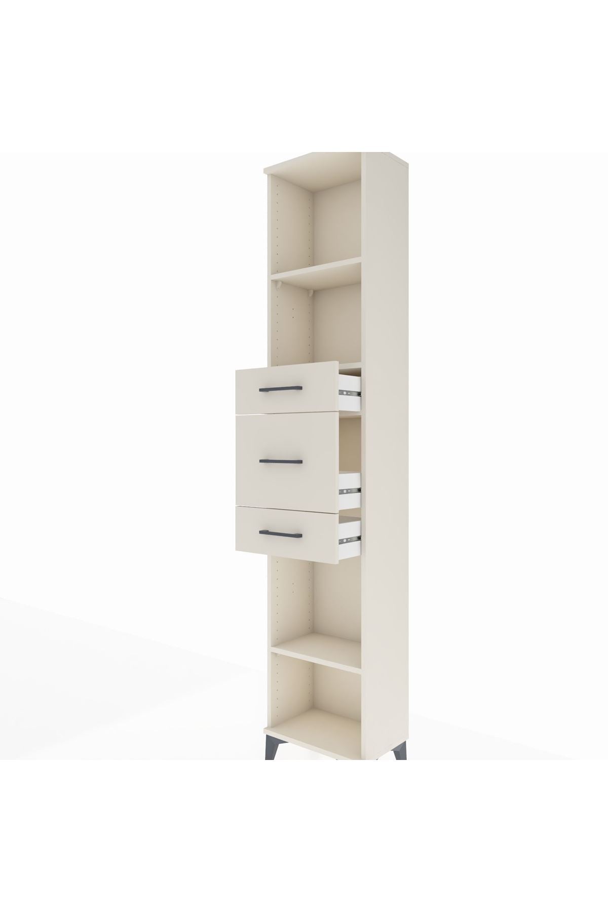Arges Dolap 3 Raflı 3 Çekmeceli 44x30x221 - S28M224V1A
