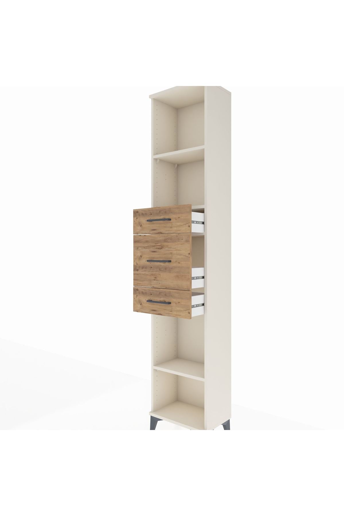 Arges Dolap 3 Raflı 3 Çekmeceli 44x30x221 - S28M224V3A