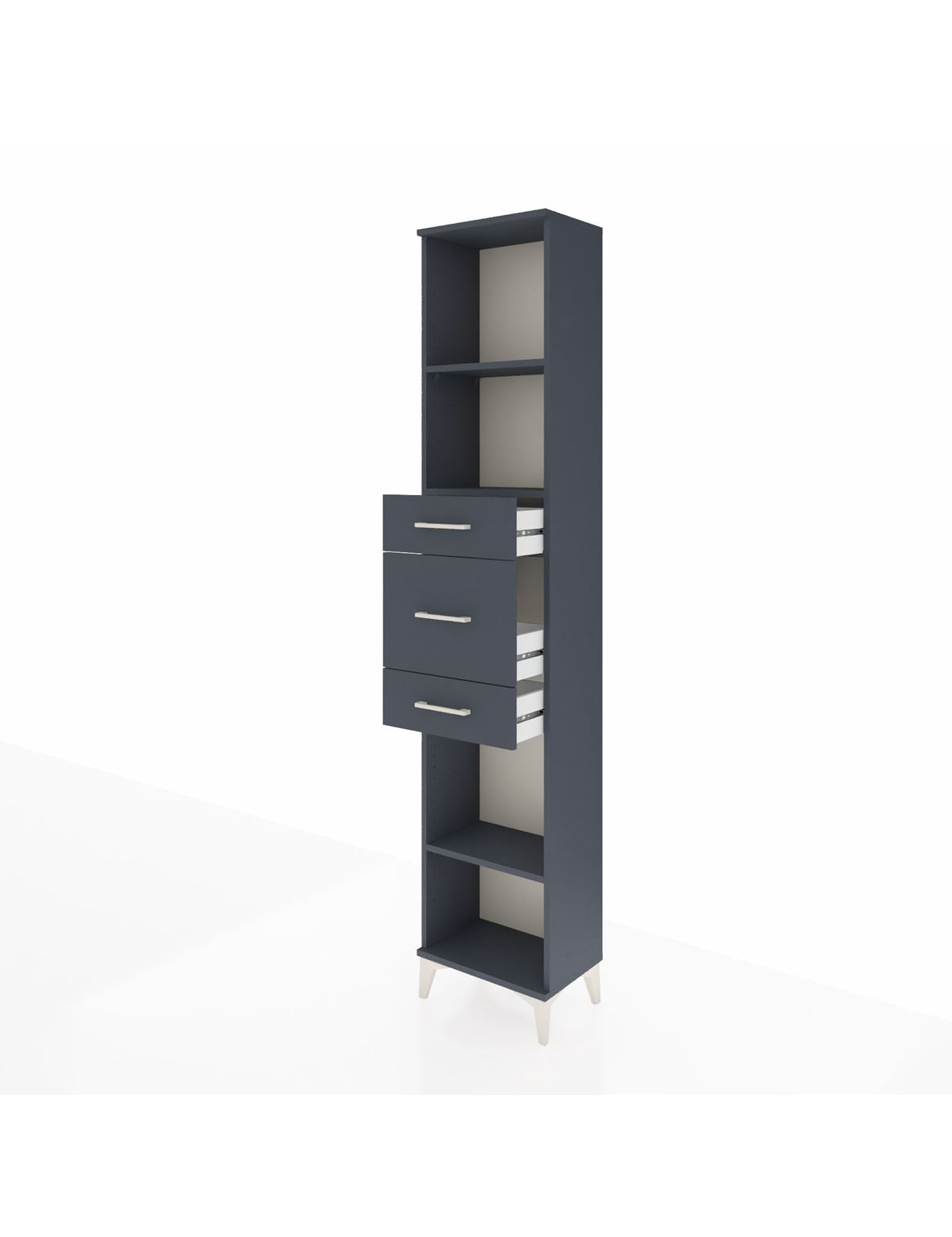 Arges Dolap 3 Raflı 3 Çekmeceli 44x30x221 - S28M224V5A