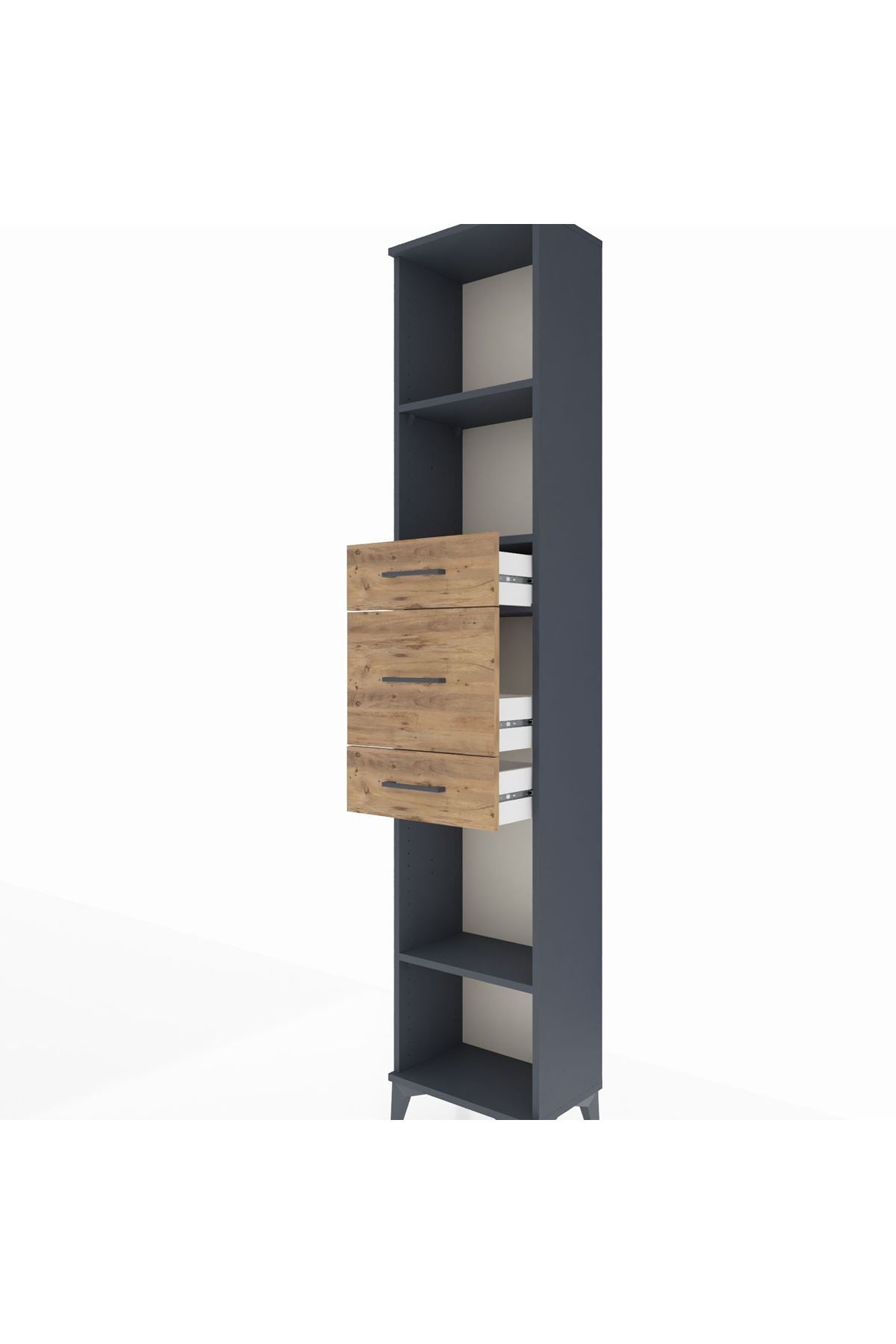 Arges Dolap 3 Raflı 3 Çekmeceli 44x30x221 - S28M224V6A