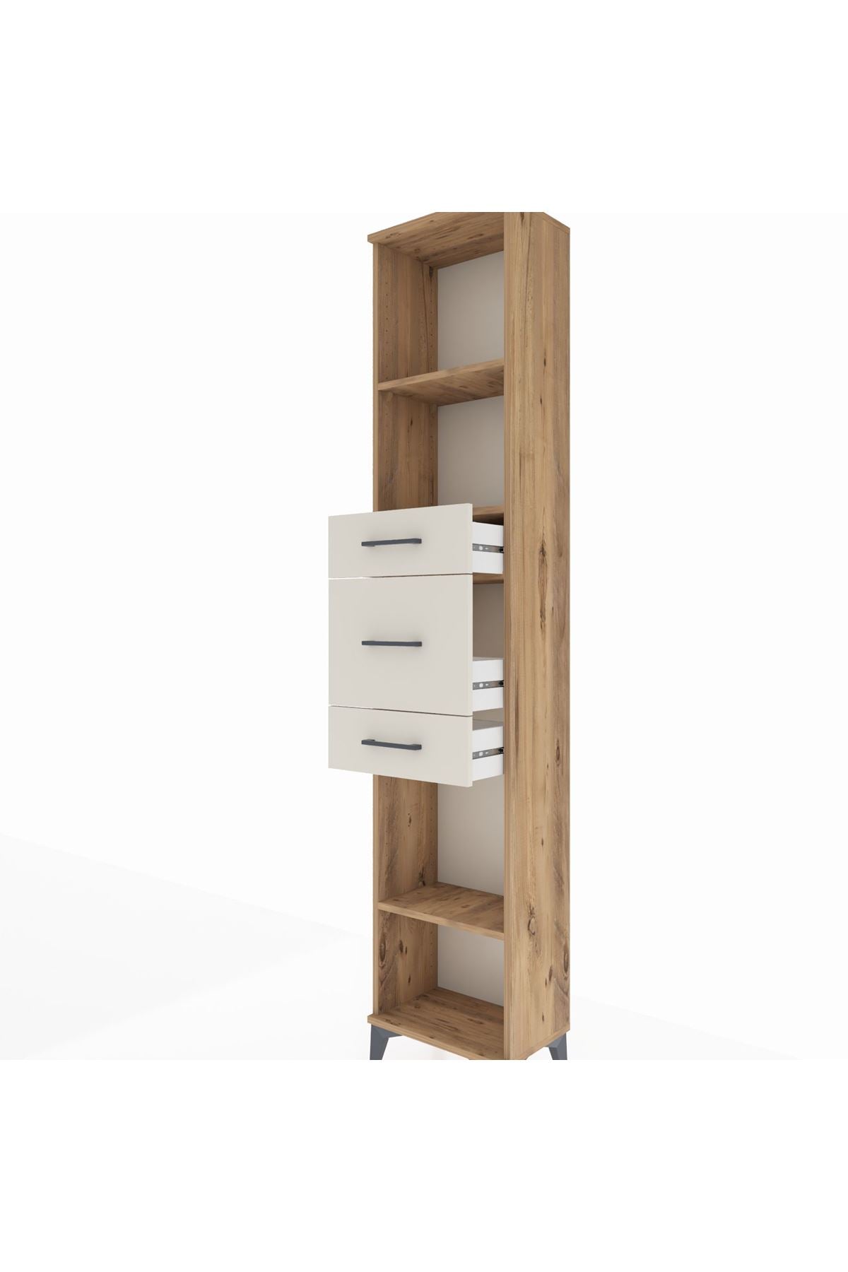 Arges Dolap 3 Raflı 3 Çekmeceli 44x30x221 - S28M224V7A