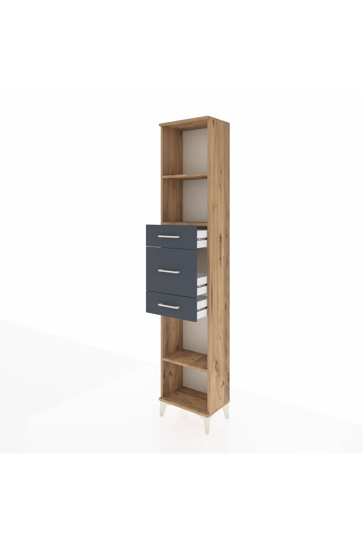 Arges Dolap 3 Raflı 3 Çekmeceli 44x30x221 - S28M224V8A