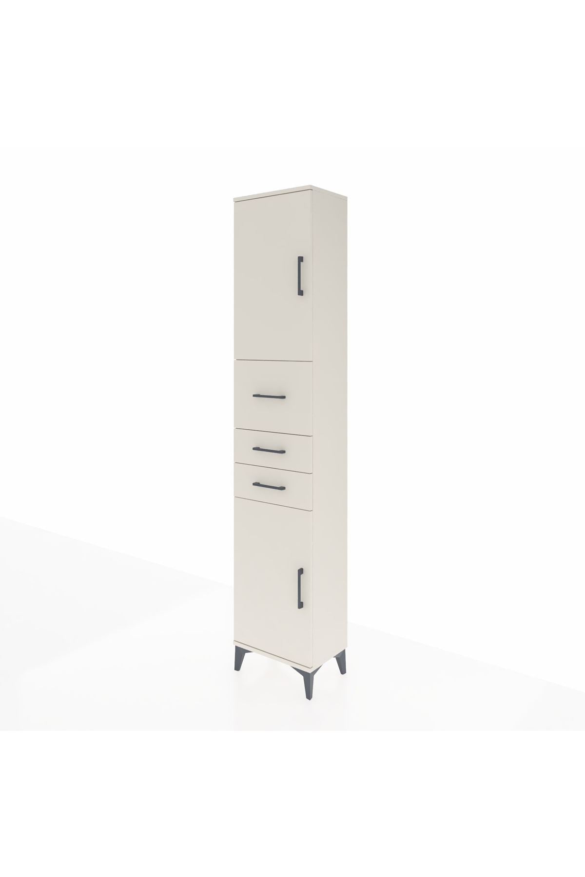 Arges Dolap 3 Raflı 3 Çekmeceli 2 Kapaklı 44x30x221 - S28M225V1A