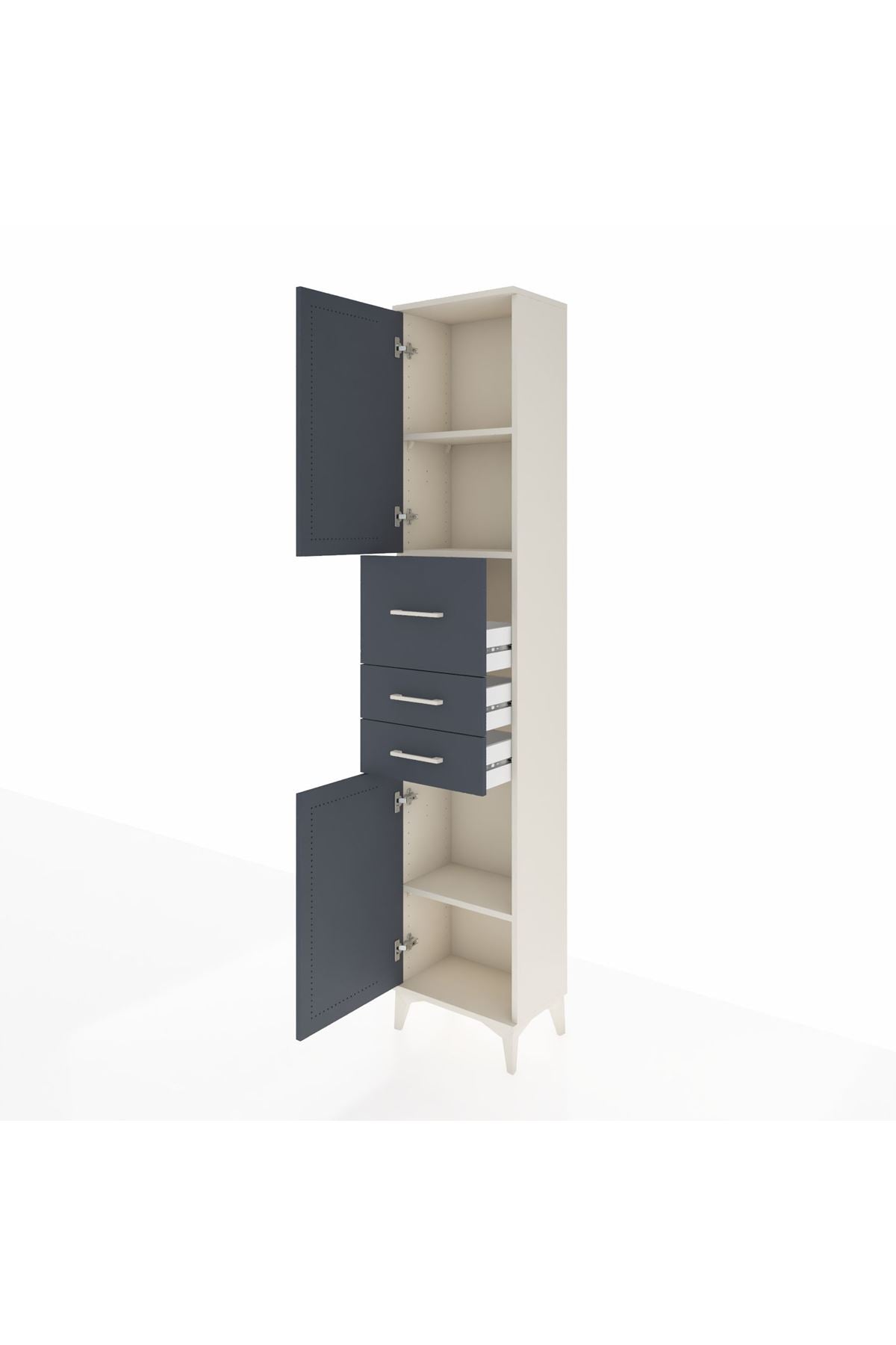 Arges Dolap 3 Raflı 3 Çekmeceli 2 Kapaklı 44x30x221 - S28M225V2A