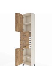 Arges Dolap 3 Raflı 3 Çekmeceli 2 Kapaklı 44x30x221 - S28M225V3A