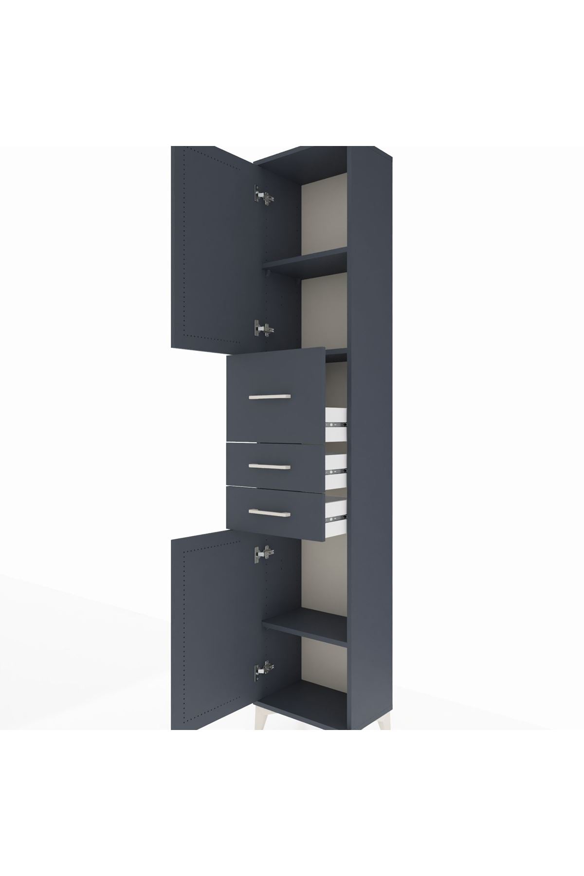 Arges Dolap 3 Raflı 3 Çekmeceli 2 Kapaklı 44x30x221 - S28M225V5A