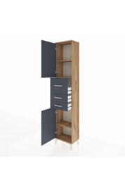 Arges Dolap 3 Raflı 3 Çekmeceli 2 Kapaklı 44x30x221 - S28M225V8A