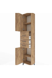 Arges Dolap 3 Raflı 3 Çekmeceli 2 Kapaklı 44x30x221 - S28M225V9A