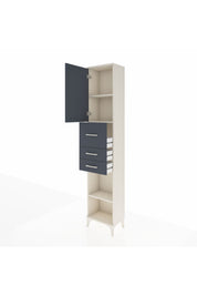 Arges Dolap 3 Raflı 3 Çekmeceli Tek Kapaklı 44x30x221 - S28M226V2A