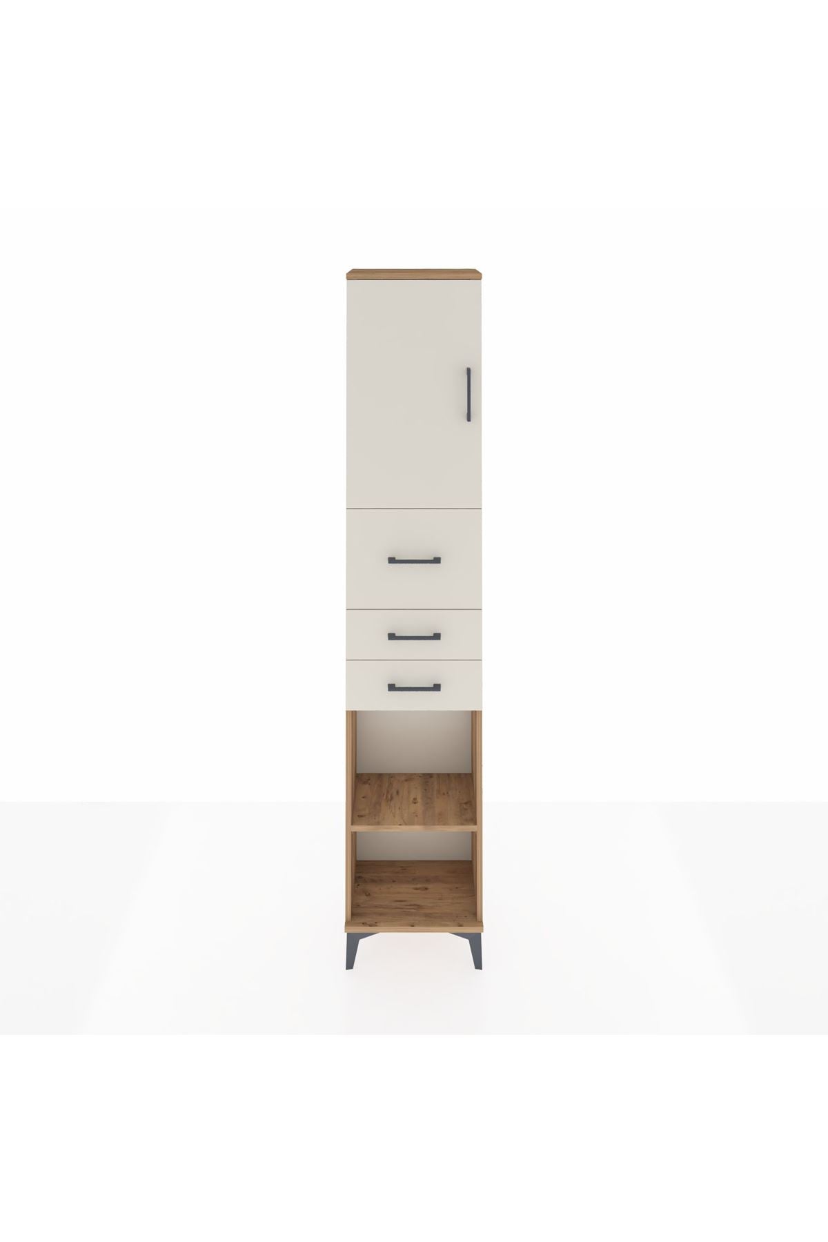 Arges Dolap 3 Raflı 3 Çekmeceli Tek Kapaklı 44x30x221 - S28M226V7A