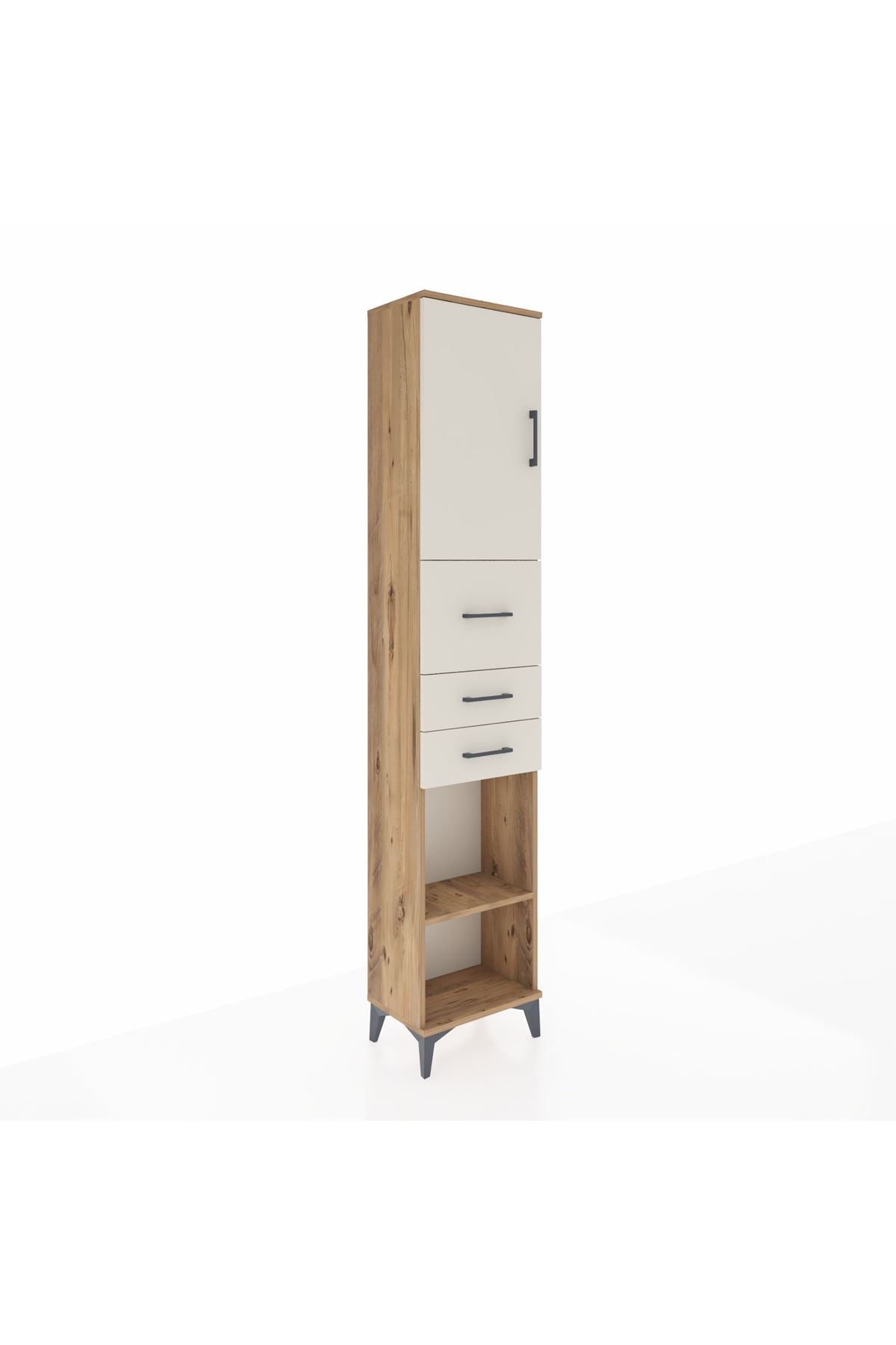 Arges Dolap 3 Raflı 3 Çekmeceli Tek Kapaklı 44x30x221 - S28M226V7A
