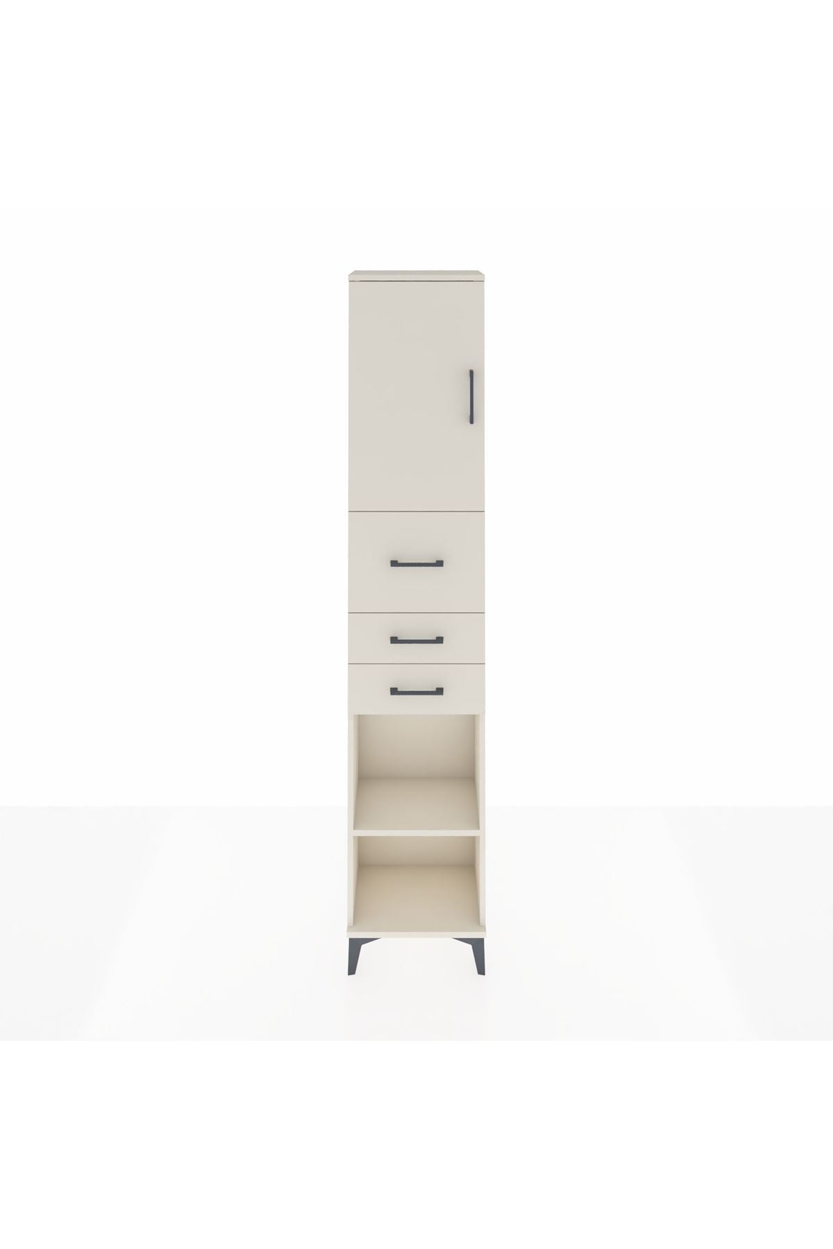 Arges Dolap 3 Raflı 3 Çekmeceli Tek Kapaklı 44x30x221 - S28M227V1A