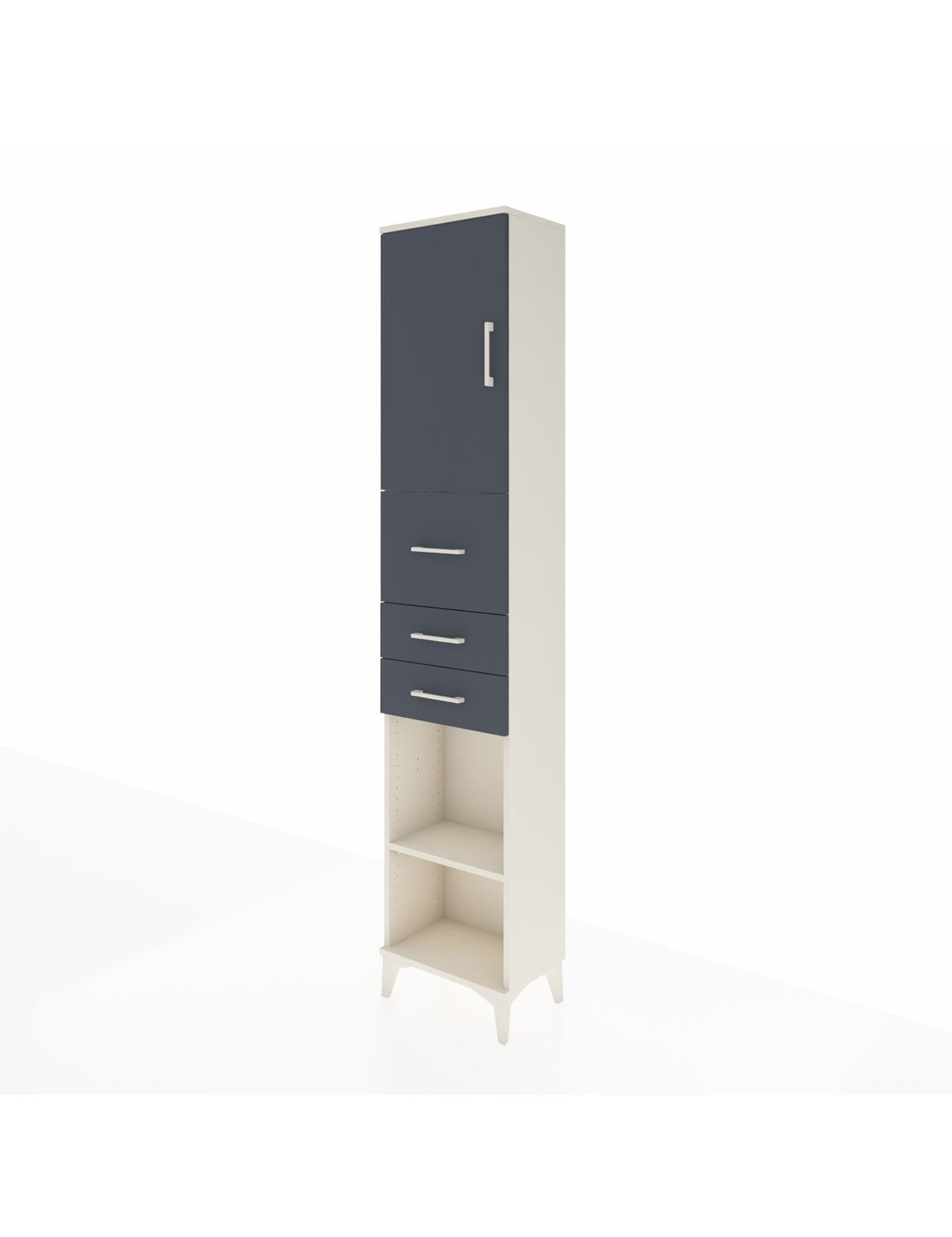 Arges Dolap 3 Raflı 3 Çekmeceli Tek Kapaklı 44x30x221 - S28M227V2A