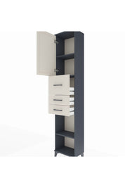 Arges Dolap 3 Raflı 3 Çekmeceli Tek Kapaklı 44x30x221 - S28M227V4A