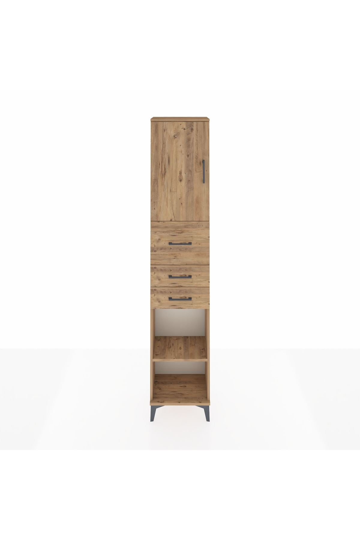 Arges Dolap 3 Raflı 3 Çekmeceli Tek Kapaklı 44x30x221 - S28M227V9A