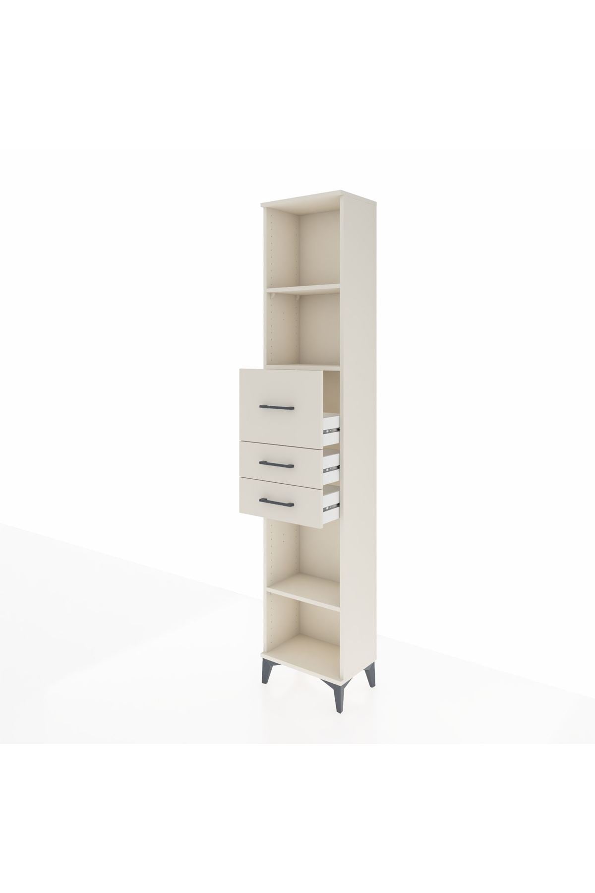 Arges Dolap 3 Raflı 3 Çekmeceli 44x30x221 - S28M228V1A