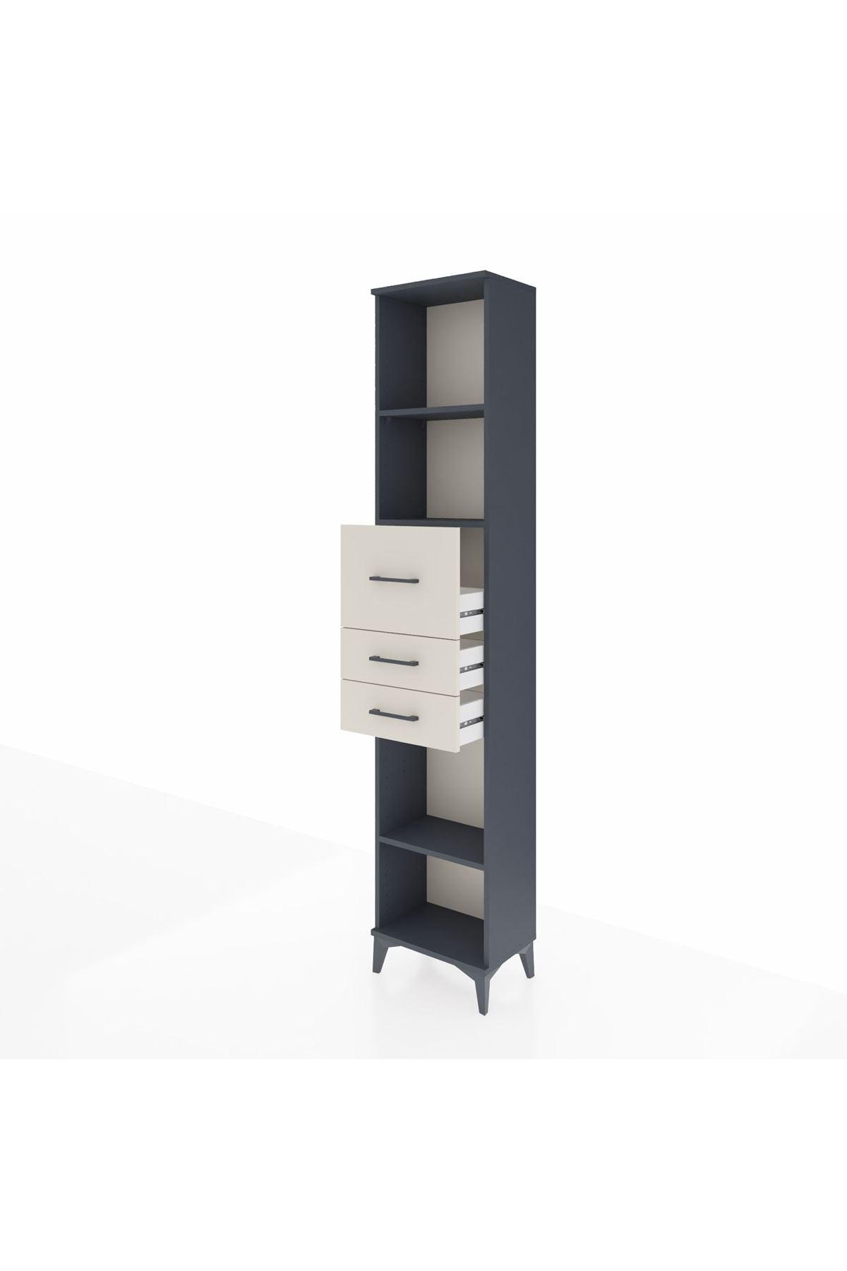 Arges Dolap 3 Raflı 3 Çekmeceli 44x30x221 - S28M228V4A