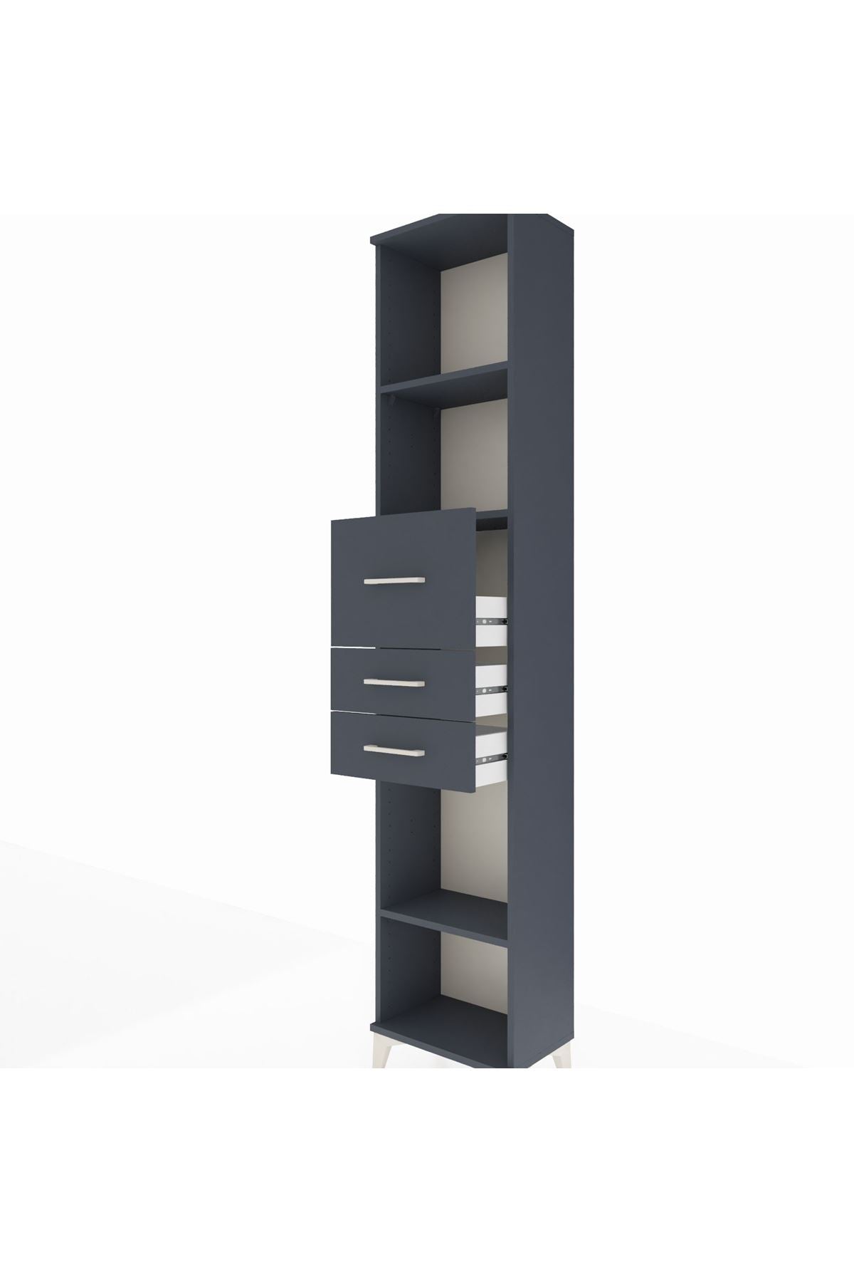 Arges Dolap 3 Raflı 3 Çekmeceli 44x30x221 - S28M228V5A