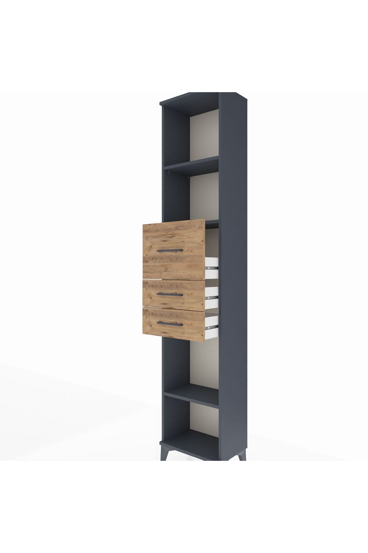 Arges Dolap 3 Raflı 3 Çekmeceli 44x30x221 - S28M228V6A