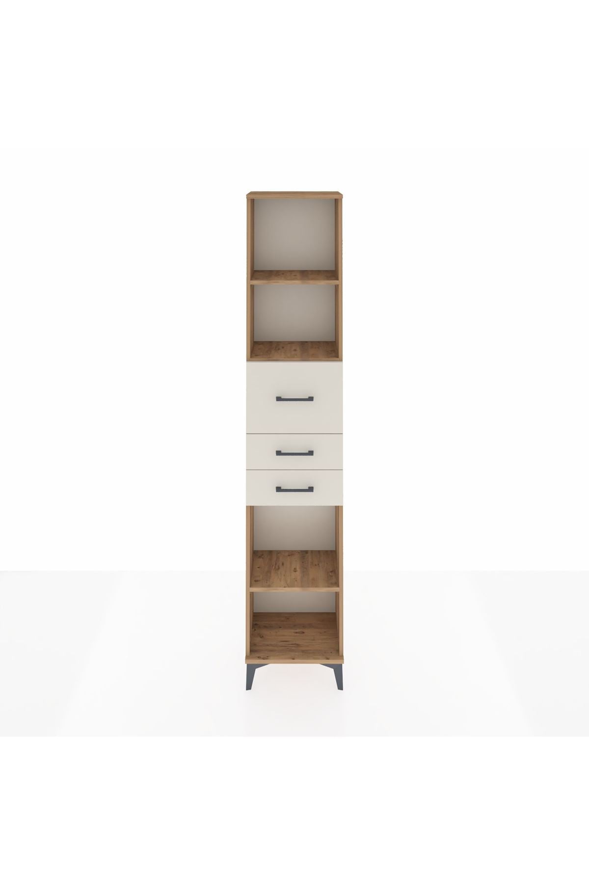 Arges Dolap 3 Raflı 3 Çekmeceli 44x30x221 - S28M228V7A