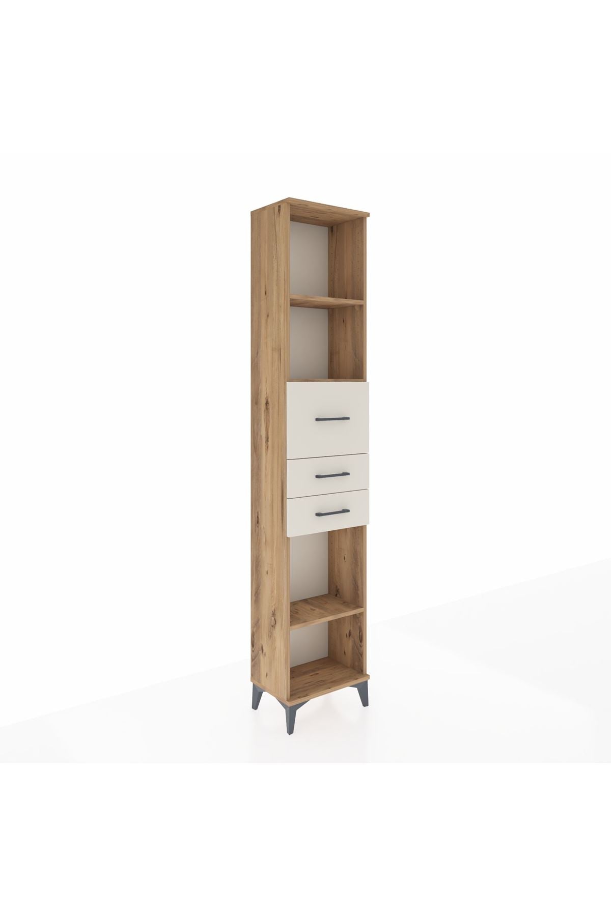 Arges Dolap 3 Raflı 3 Çekmeceli 44x30x221 - S28M228V7A