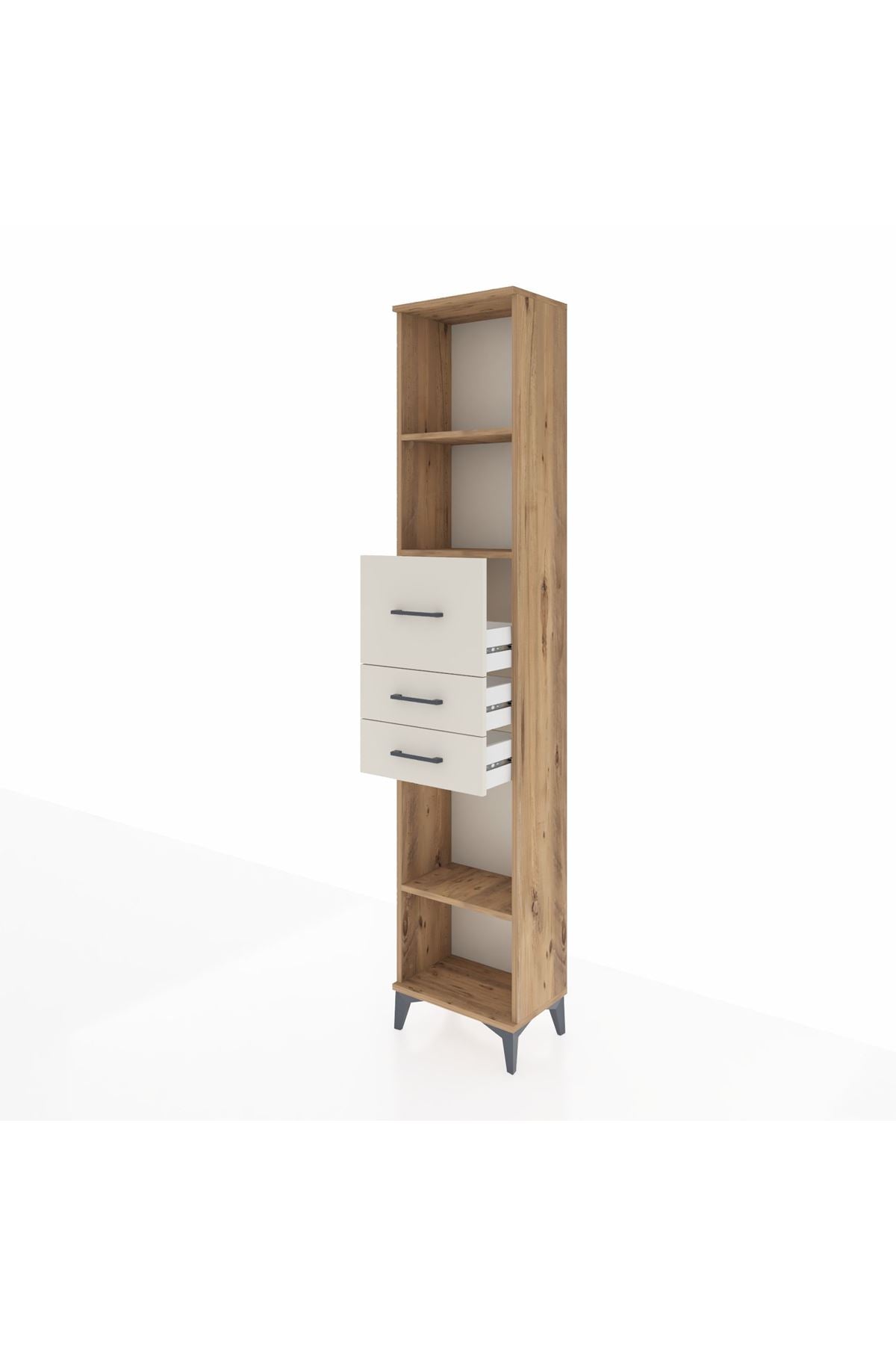 Arges Dolap 3 Raflı 3 Çekmeceli 44x30x221 - S28M228V7A