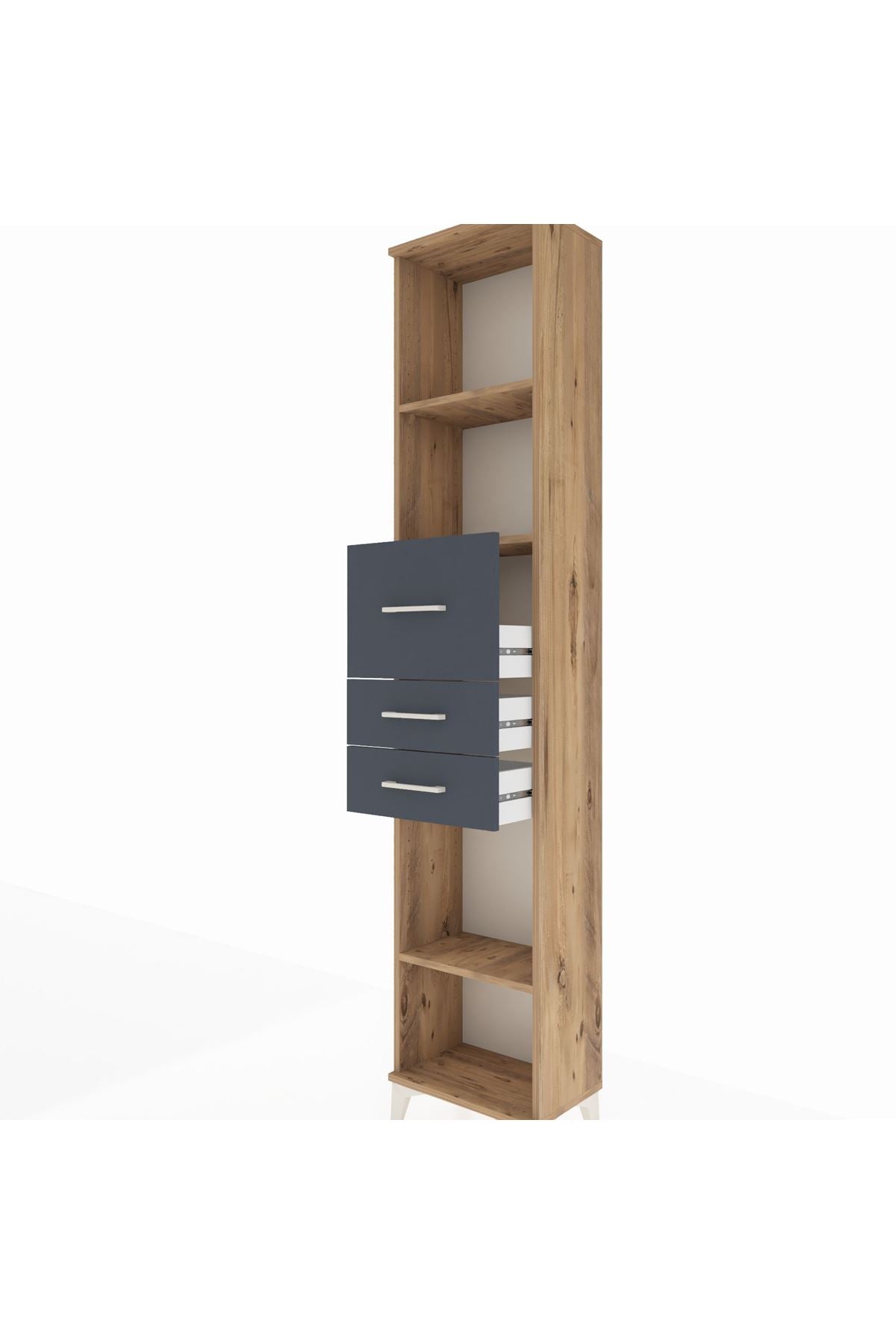 Arges Dolap 3 Raflı 3 Çekmeceli 44x30x221 - S28M228V8A