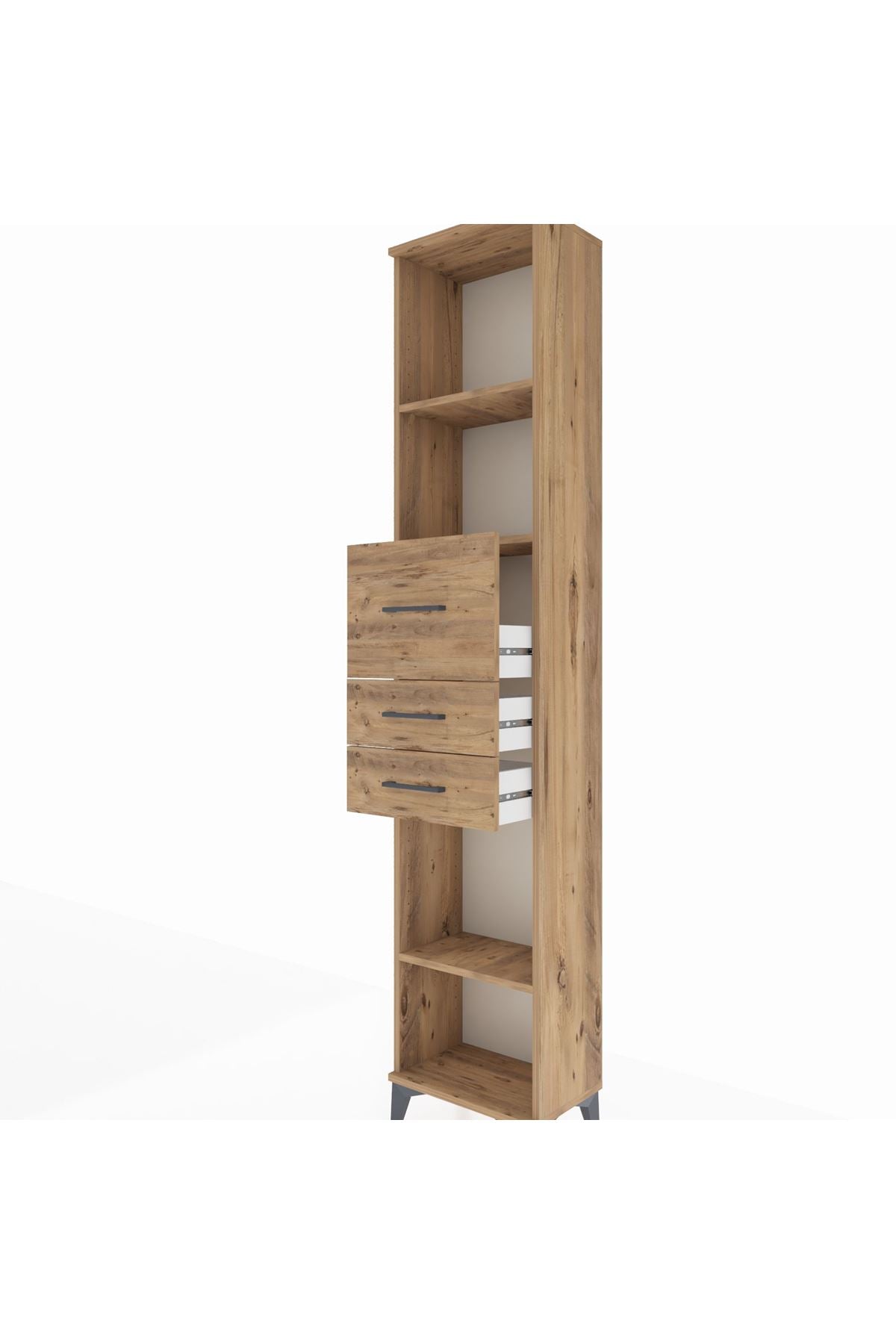 Arges Dolap 3 Raflı 3 Çekmeceli 44x30x221 - S28M228V9A