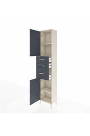 Arges Dolap 3 Raflı 3 Çekmeceli 2 Kapaklı 44x30x221 - S28M229V2A