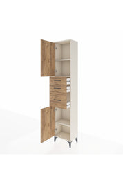 Arges Dolap 3 Raflı 3 Çekmeceli 2 Kapaklı 44x30x221 - S28M229V3A