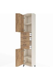 Arges Dolap 3 Raflı 3 Çekmeceli 2 Kapaklı 44x30x221 - S28M229V3A
