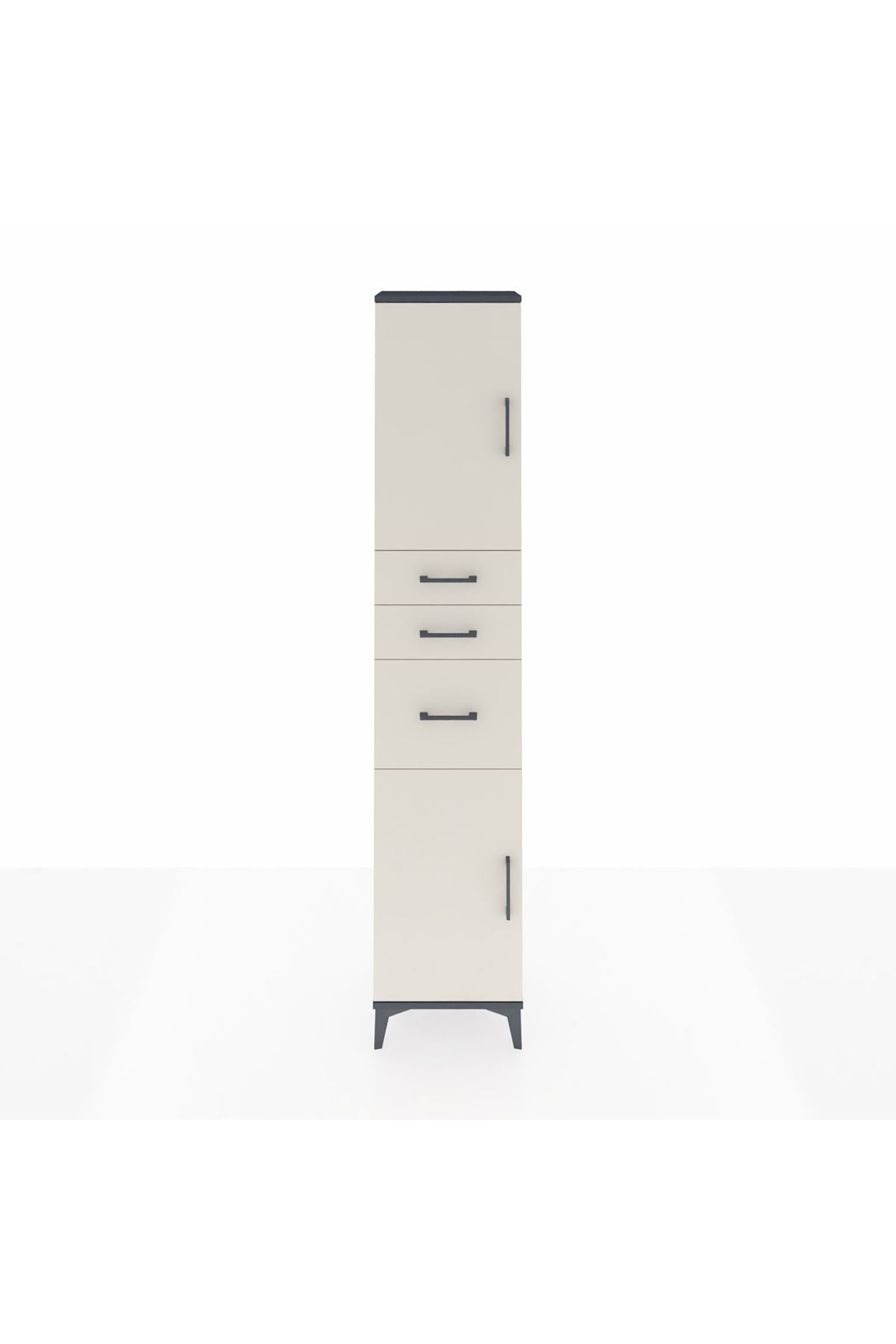 Arges Dolap 3 Raflı 3 Çekmeceli 2 Kapaklı 44x30x221 - S28M229V4A