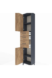 Arges Dolap 3 Raflı 3 Çekmeceli 2 Kapaklı 44x30x221 - S28M229V6A