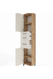 Arges Dolap 3 Raflı 3 Çekmeceli 2 Kapaklı 44x30x221 - S28M229V7A