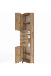Arges Dolap 3 Raflı 3 Çekmeceli 2 Kapaklı 44x30x221 - S28M229V9A