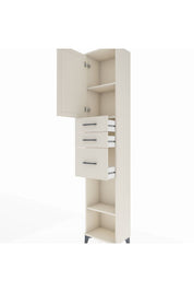 Arges Dolap 3 Raflı 3 Çekmeceli Tek Kapaklı 44x30x221 - S28M230V1A