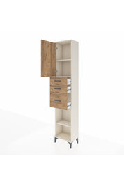 Arges Dolap 3 Raflı 3 Çekmeceli Tek Kapaklı 44x30x221 - S28M230V3A