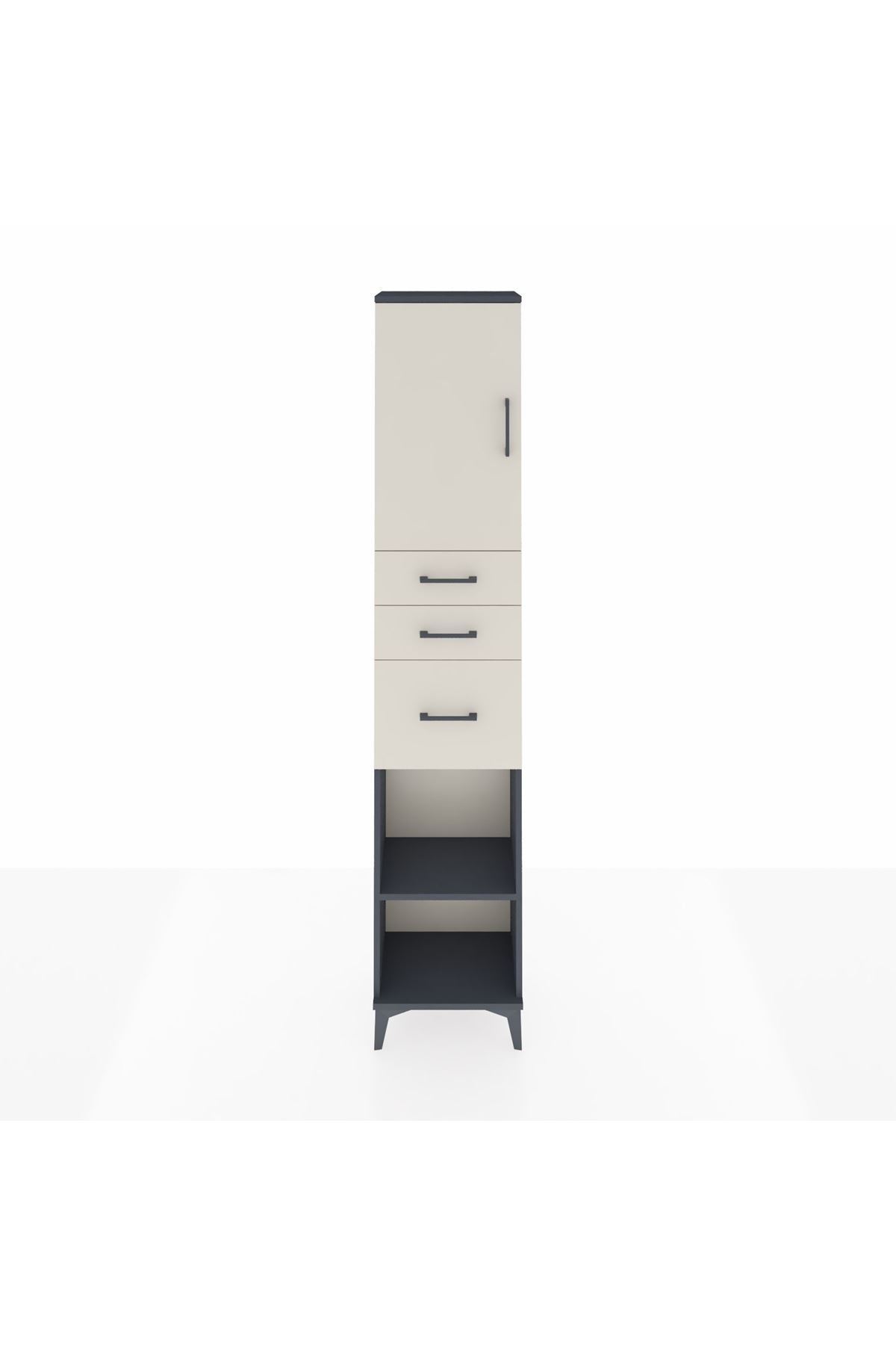 Arges Dolap 3 Raflı 3 Çekmeceli Tek Kapaklı 44x30x221 - S28M230V4A
