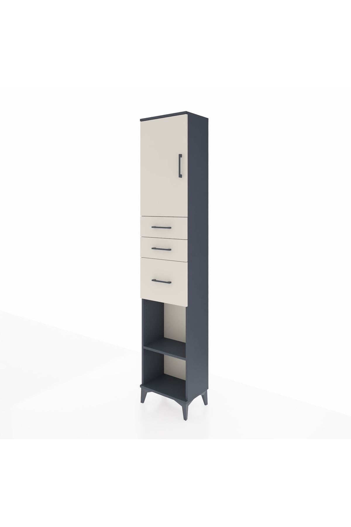 Arges Dolap 3 Raflı 3 Çekmeceli Tek Kapaklı 44x30x221 - S28M230V4A