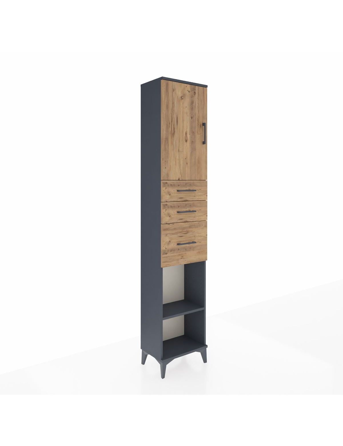 Arges Dolap 3 Raflı 3 Çekmeceli Tek Kapaklı 44x30x221 - S28M230V6A