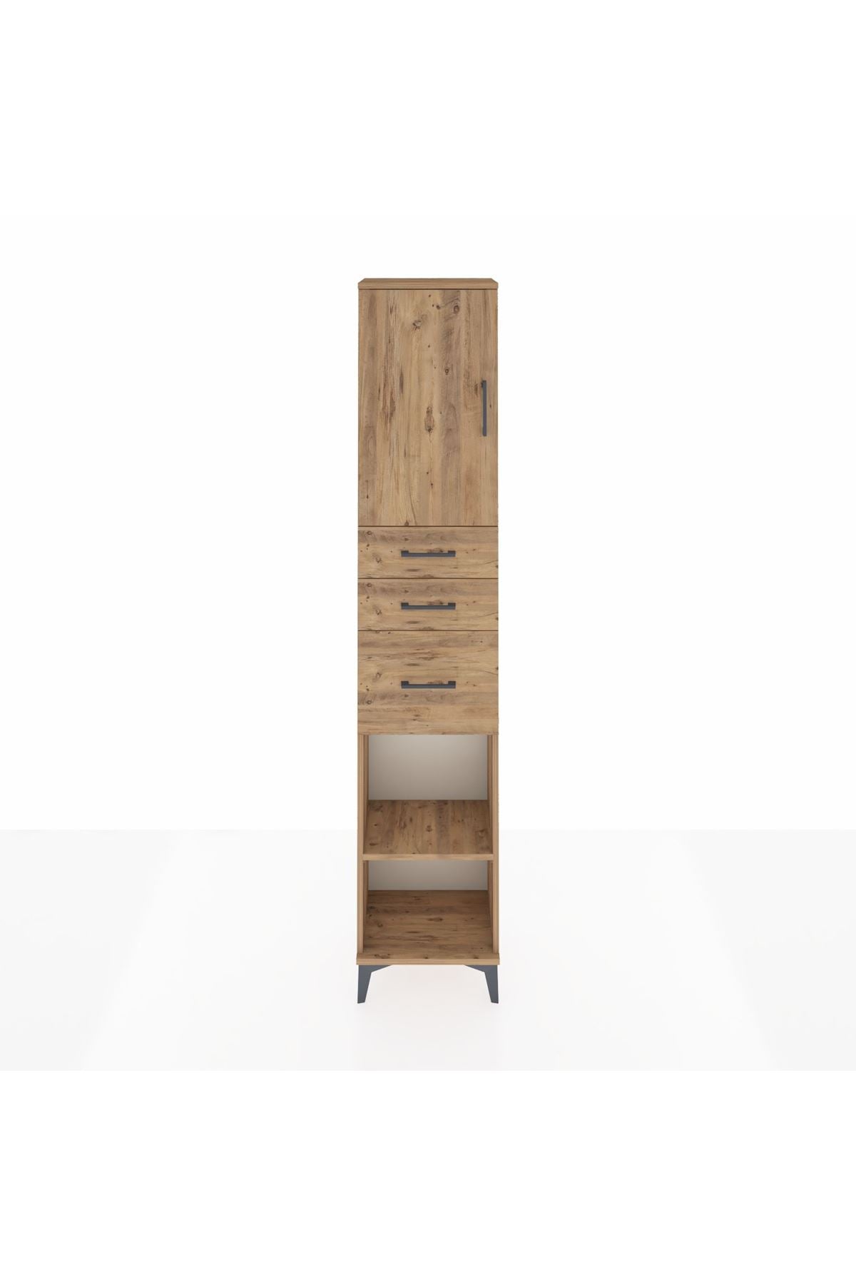 Arges Dolap 3 Raflı 3 Çekmeceli Tek Kapaklı 44x30x221 - S28M230V9A
