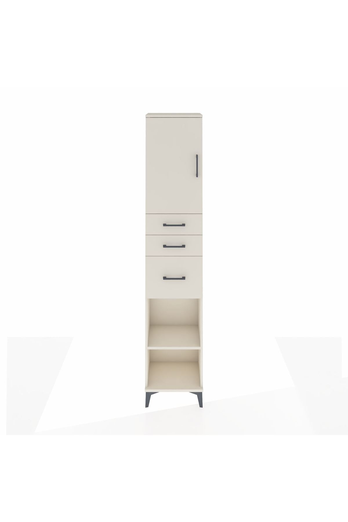 Arges Dolap 3 Raflı 3 Çekmeceli Tek Kapaklı 44x30x221 - S28M231V1A