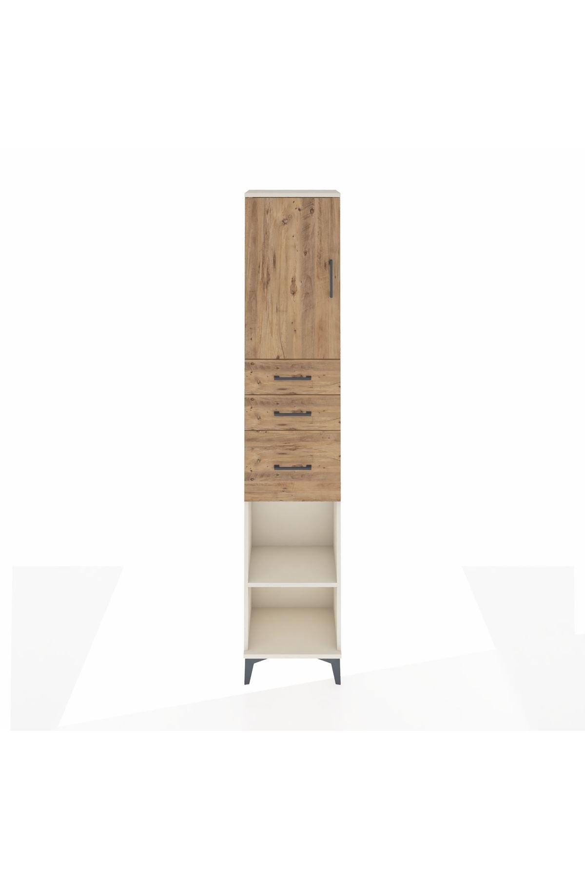 Arges Dolap 3 Raflı 3 Çekmeceli Tek Kapaklı 44x30x221 - S28M231V3A