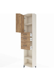 Arges Dolap 3 Raflı 3 Çekmeceli Tek Kapaklı 44x30x221 - S28M231V3A